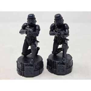 STAR WARS 2005 SAGA EDITION CHESS SET REPLACEMENT PAIR BLACK STORMTROOPER PAWN